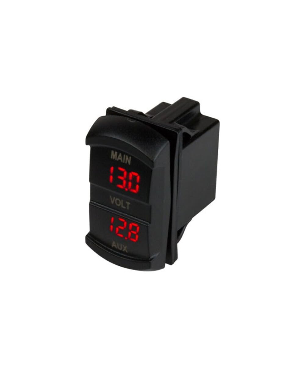 Sea Dog Dual Volt Meter Rock Switch 10V 48Vdc